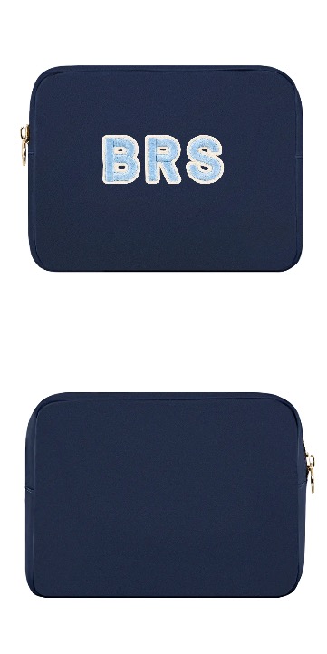 Textured Open Top Mirror Pouch