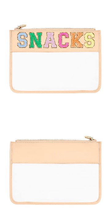 Textured Open Top Mirror Pouch