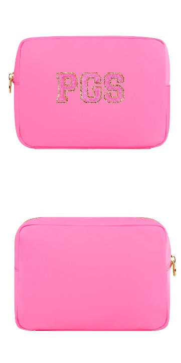 Textured Open Top Mirror Pouch